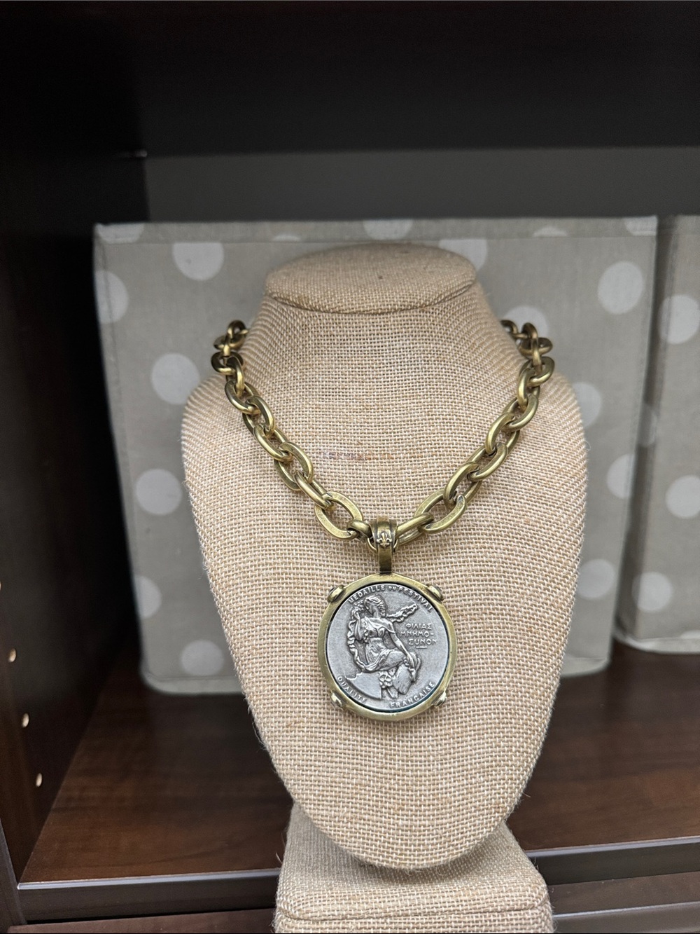 Gold-Tone Coin Pendant Necklace - Women Jewelry